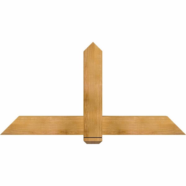 Ekena Millwork Eugene Rough Sawn Timber Gable Bracket, Western Red Cedar, 60"W x 30"H x 4"D x 6"F, 12/12 Pitch GBW060X30X0406EUG00RWR - main